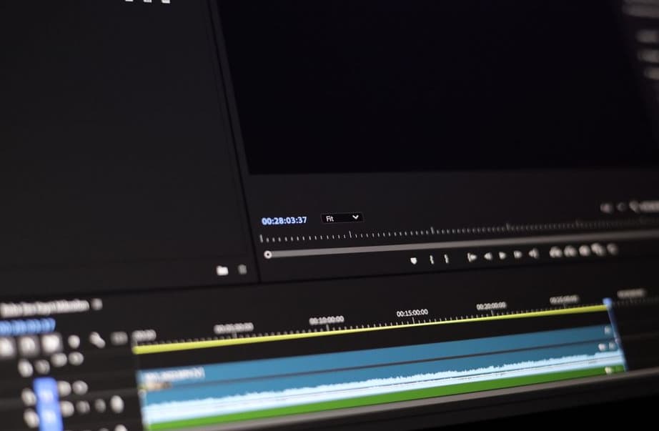 Editing workstation at Sajexa office in Leeds